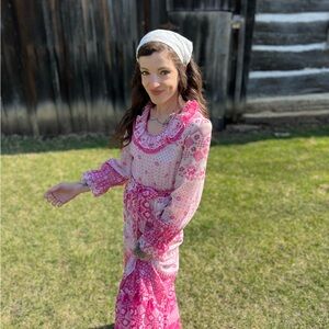 Pink Patterned Maxi Dress